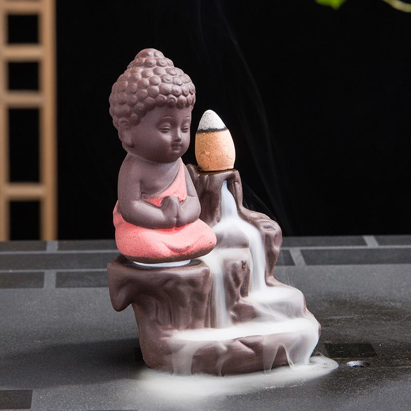 Nimara Ritual Backflow Smoke Fountain Ceramic Blessing Incense Burner Decoration
