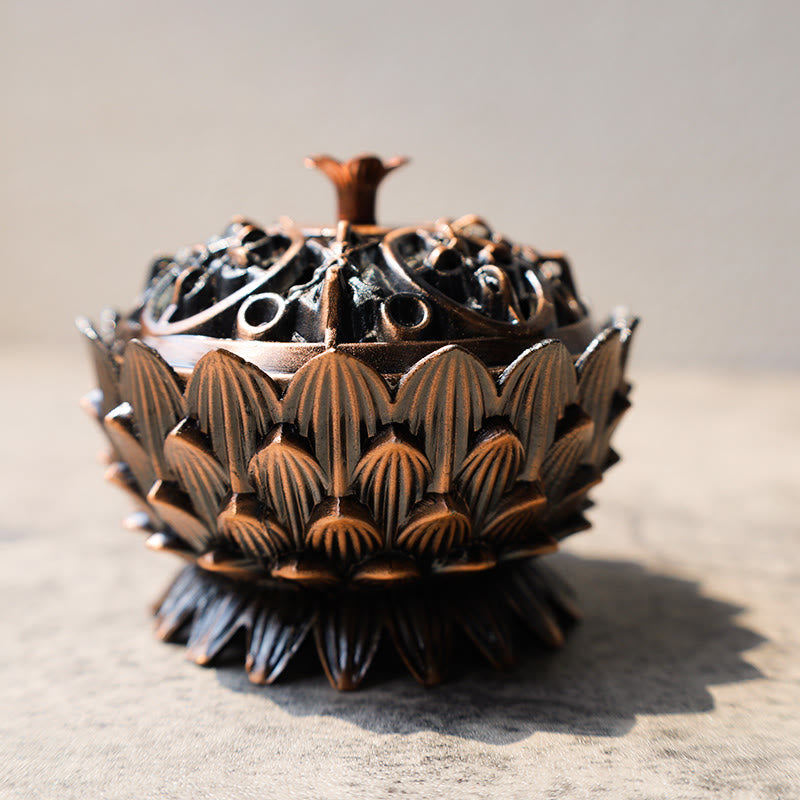 Nimara Ritual Tibetan Lotus Shaped Purify Incense Burner