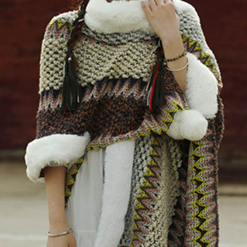 Nimara Ritual Tibetan Multicolored Striped Shawl Winter Cozy Travel Scarf Wrap