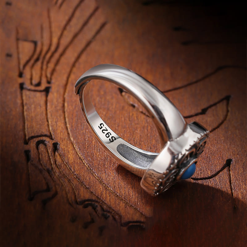 Nimara Ritual Tibetan Om Mani Padme Hum Peace Rotatable Ring