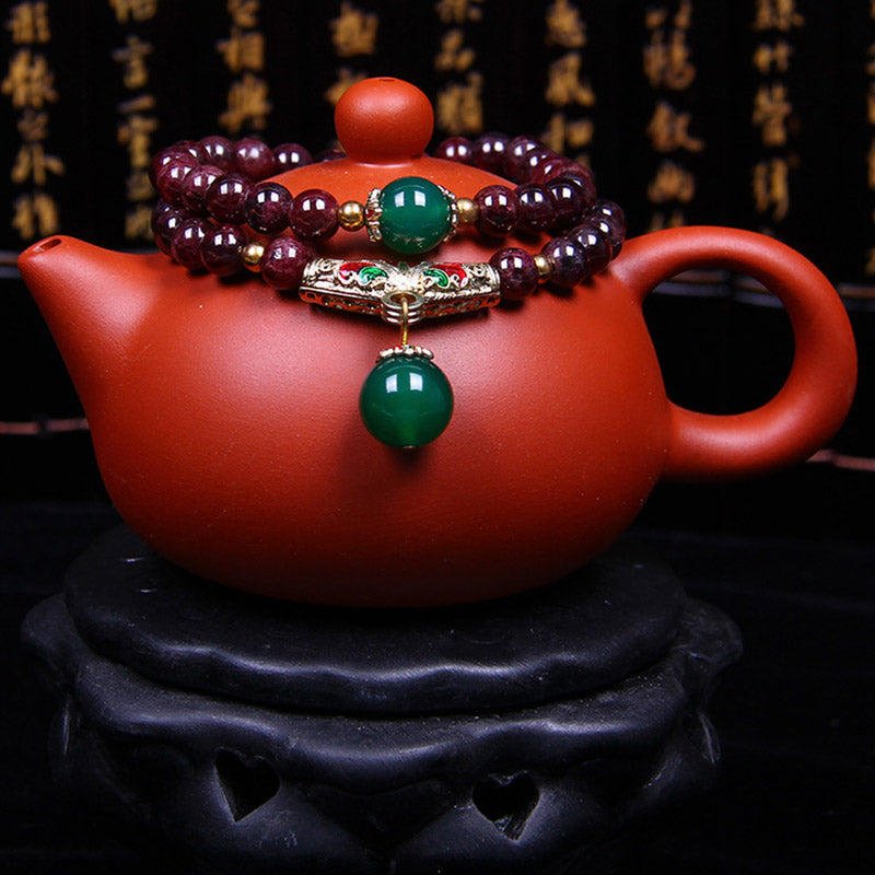Nimara Ritual Natural Garnet Blessing Bracelet