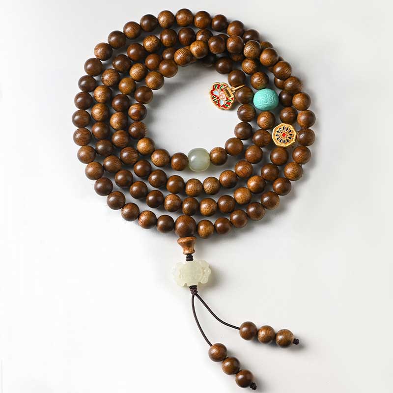 Nimara Ritual Tibetan Rosewood Protection Calm Bracelet Mala