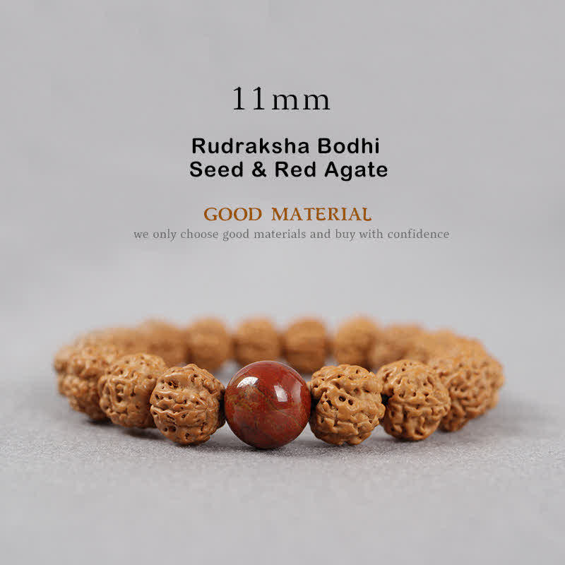 Nimara Ritual Tibet Rudraksha Bodhi Seed Dzi Bead Amber Turquoise Wealth Bracelet