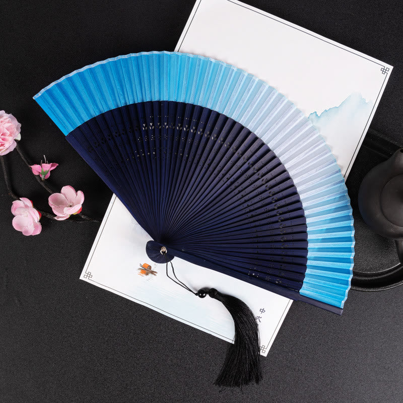 Nimara Ritual Gradient Handheld Bamboo Folding Fan