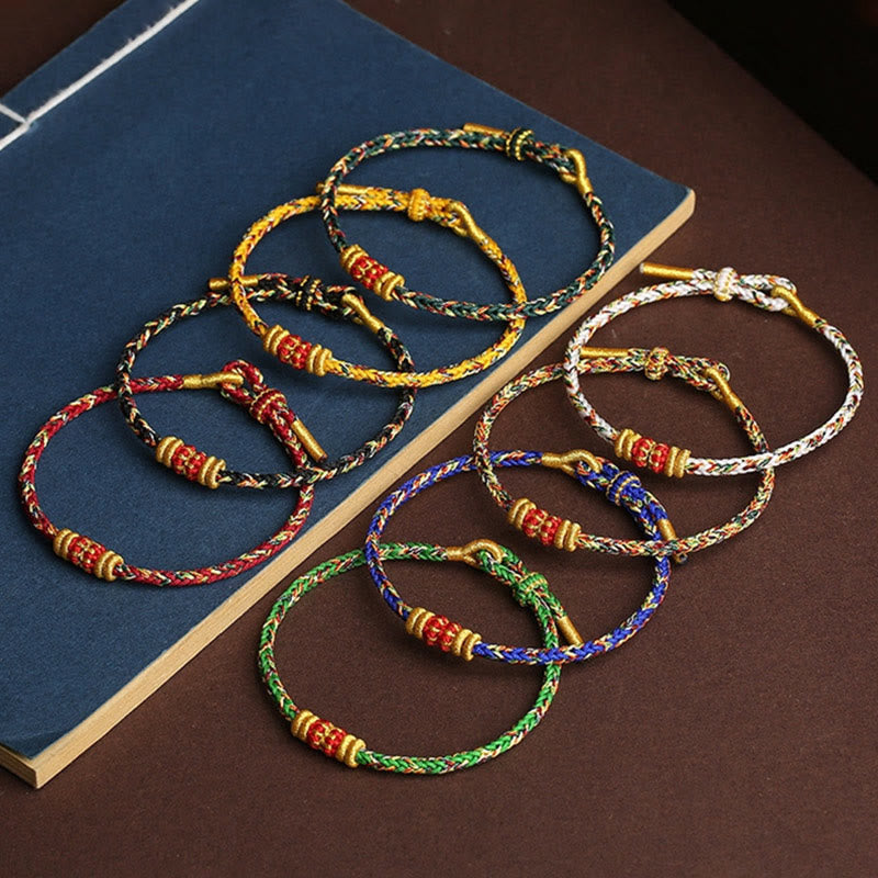 Nimara Ritual Handmade Colorful Rope King Kong Knot Braided Luck Bracelet