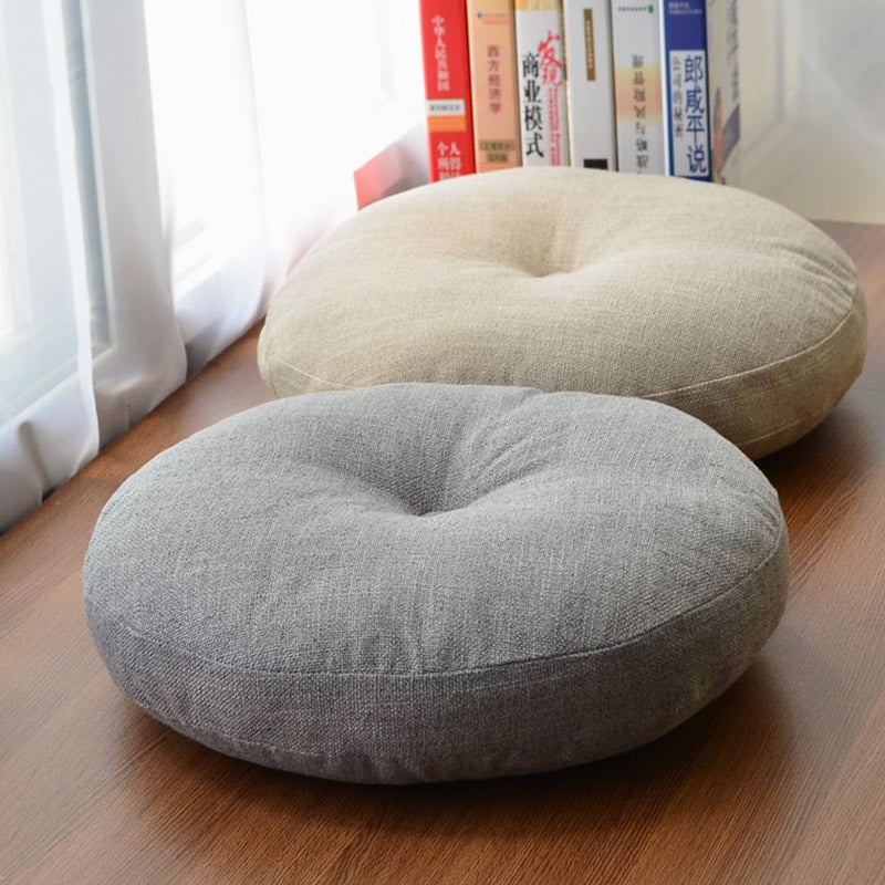 Nimara Ritual Lotus Simple Pattern Linen Meditation Seat Cushion Home Living Room Decoration