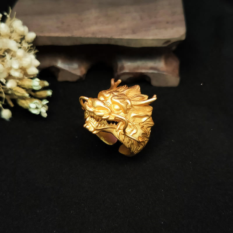 Nimara Ritual Golden Dragon Luck Protection Ring