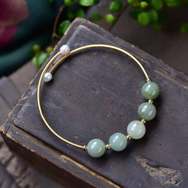 Nimara Ritual Jade Abundance Luck Blessing Bracelet Bangle