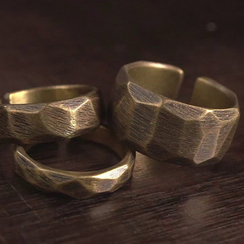 Nimara Ritual Tibetan Simple Design Copper Wealth Ring