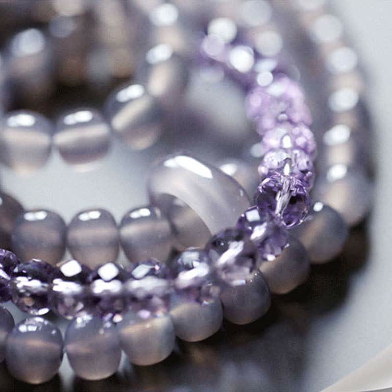 Nimara Ritual Natural Amethyst Crystal Meditation Healing Bracelet