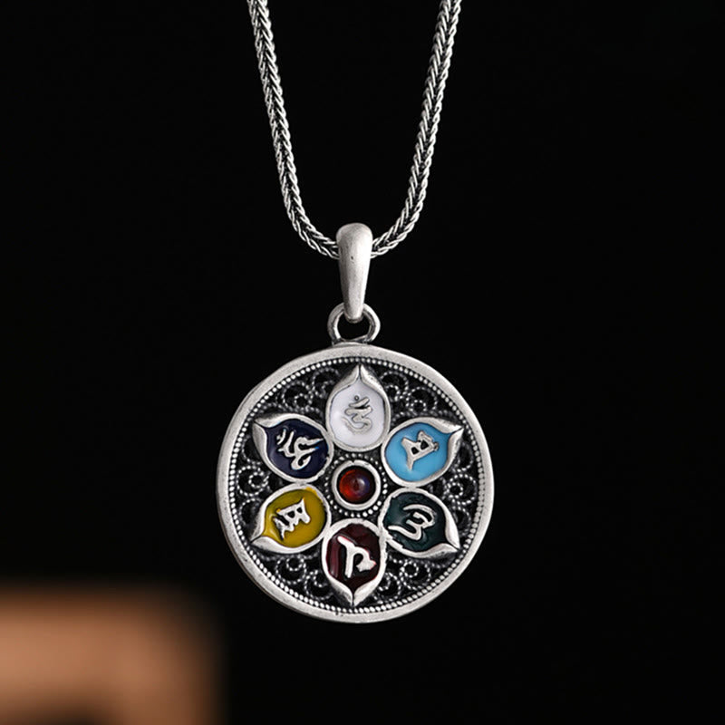 Nimara Ritual Tibetan Om Mani Padme Hum Purity Necklace Pendant