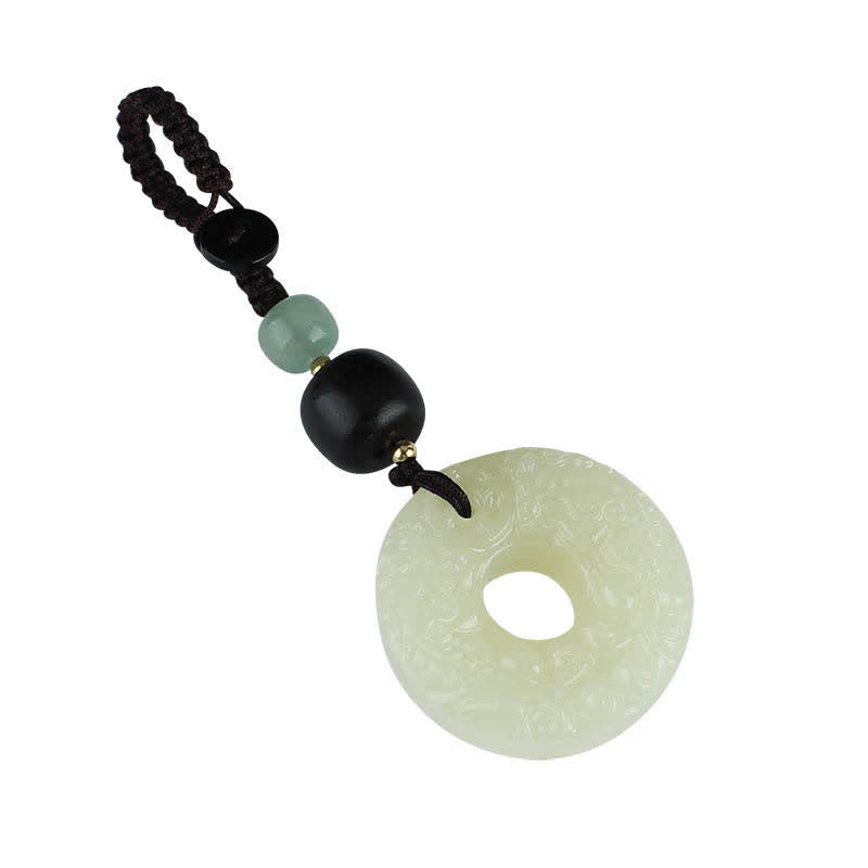 Nimara Ritual PiXiu Jade Peace Buckle Abundance Wealth Key Chain