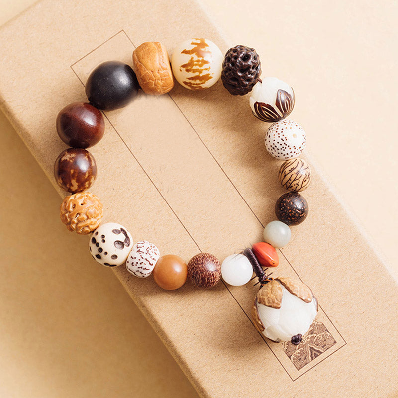 Nimara Ritual Bodhi Seed Lotus Wisdom Peace Wrist Mala Bracelet