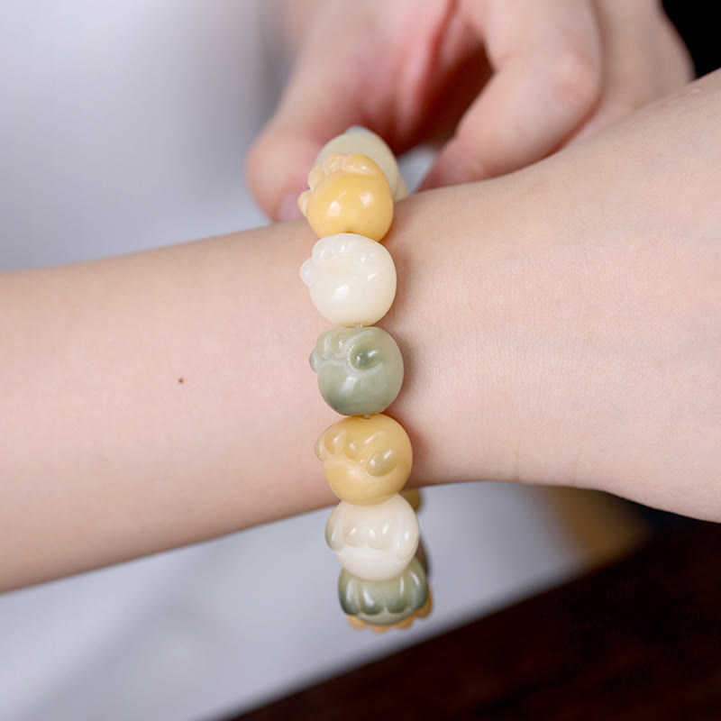 Nimara Ritual Multilayered Bodhi Seed Cute Cat Paw Calm Harmony Bracelet