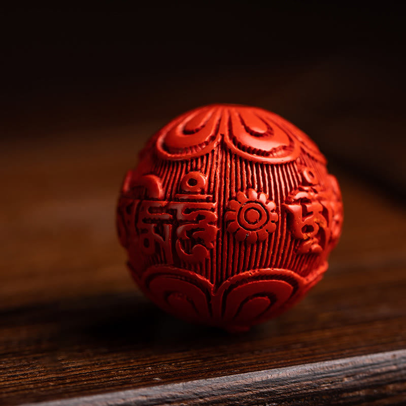Nimara Ritual Tibet Om Mani Padme Hum PiXiu Copper Coin Small Leaf Red Sandalwood Cinnabar Protection Key Chain