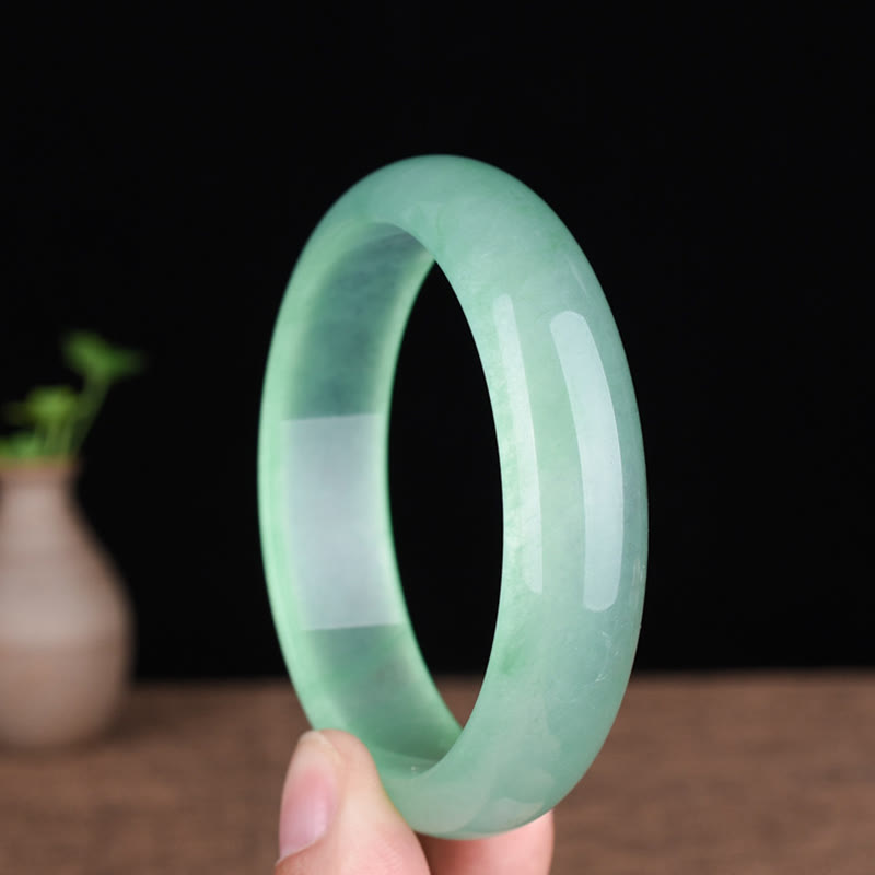 Nimara Ritual Natural Jade Luck Healing Prosperity Bangle Bracelet