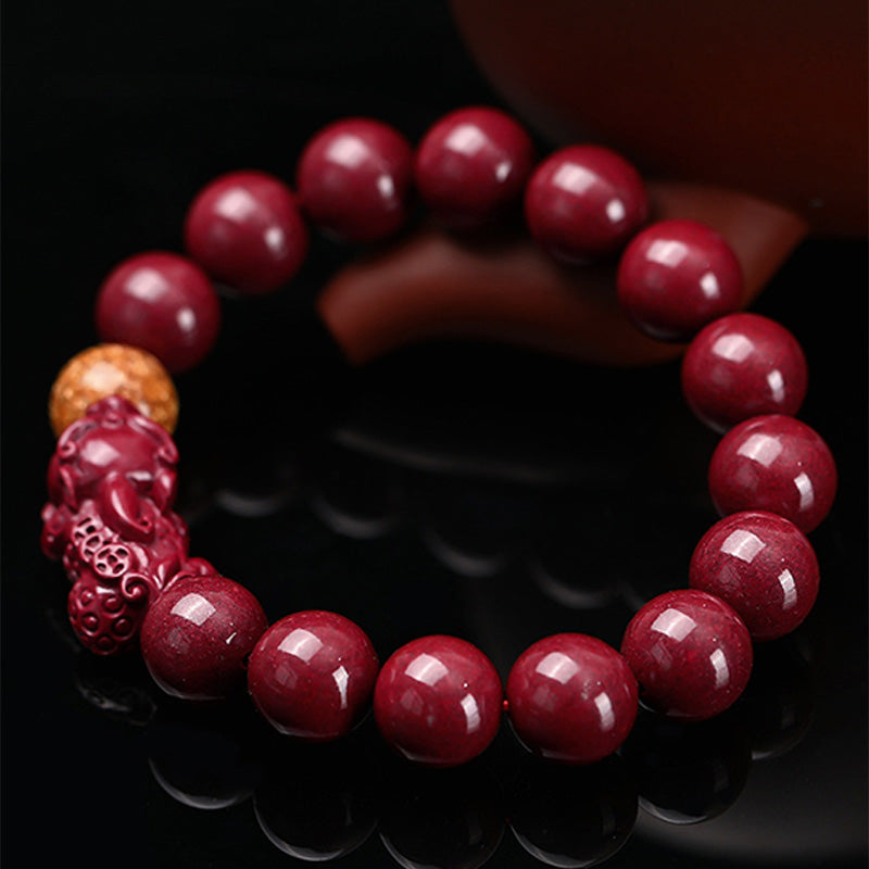 Nimara Ritual Tibetan Cinnabar Pixiu Calm Bracelet