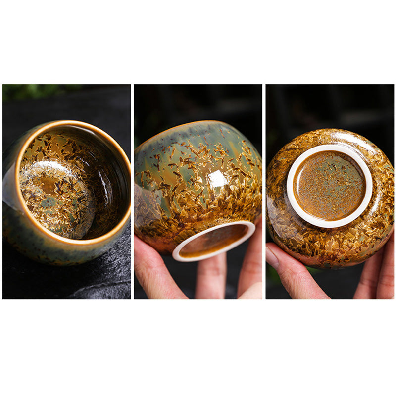 Nimara Ritual Colorful Brown Ceramic Teacup Kung Fu Tea Cup Bowl