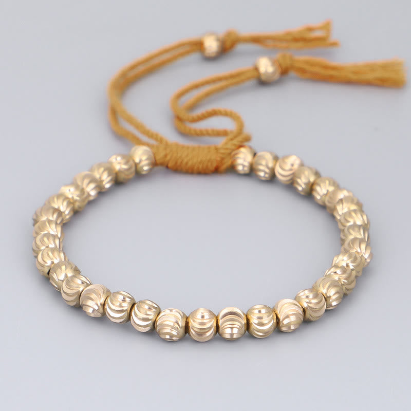 Nimara Ritual Tibetan Handmade Copper Bead Luck String Bracelet