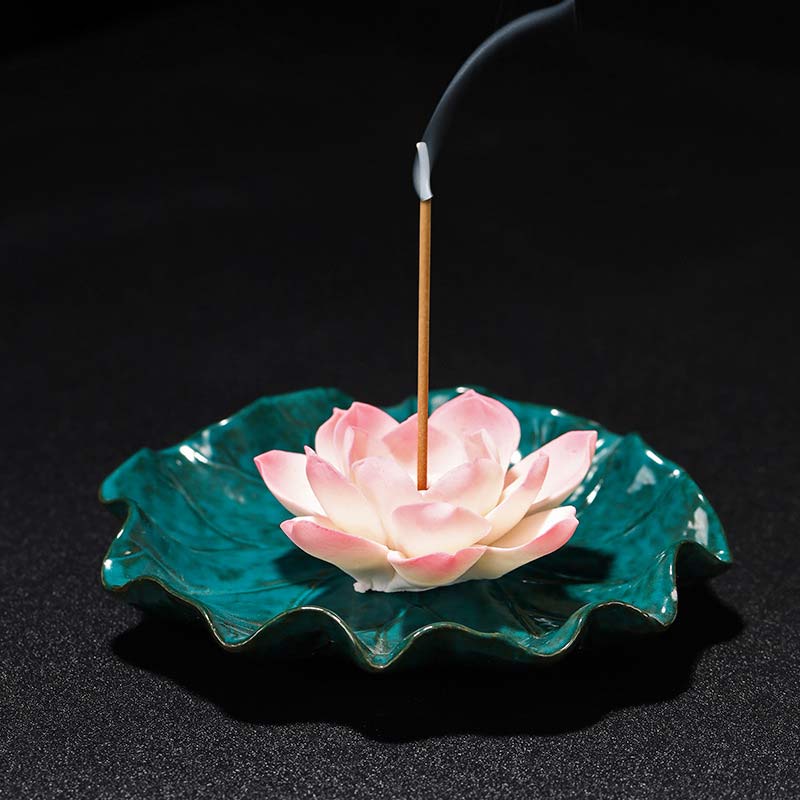 Nimara Ritual Tibetan Lotus Blessing Incense Burner Decoration