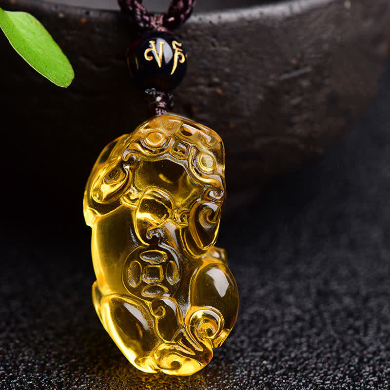 Nimara Ritual FengShui Citrine PiXiu Wealth Necklace Pendant