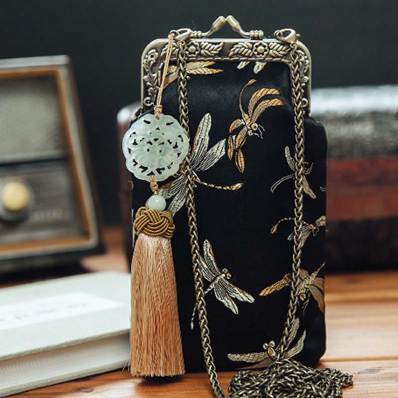 Nimara Ritual Small Dragonfly Metal Chain Crossbody Bag Shoulder Bag Cellphone Bag