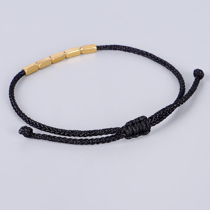 Nimara Ritual Handcrafted Copper Bead Protection Braided String Bracelet
