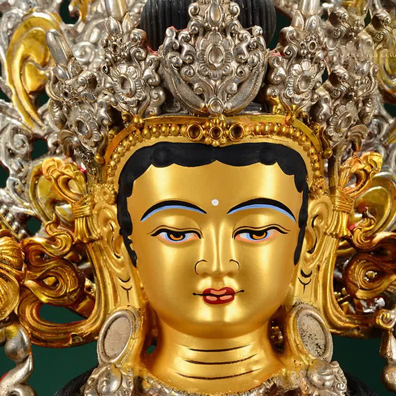 Nimara Ritual Bodhisattva Green Tara Hope Copper Statue Decoration