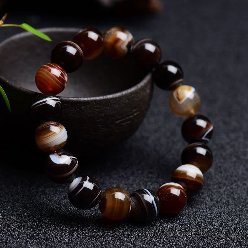 Nimara Ritual Tibetan Sardonyx Happiness Positive Bracelet