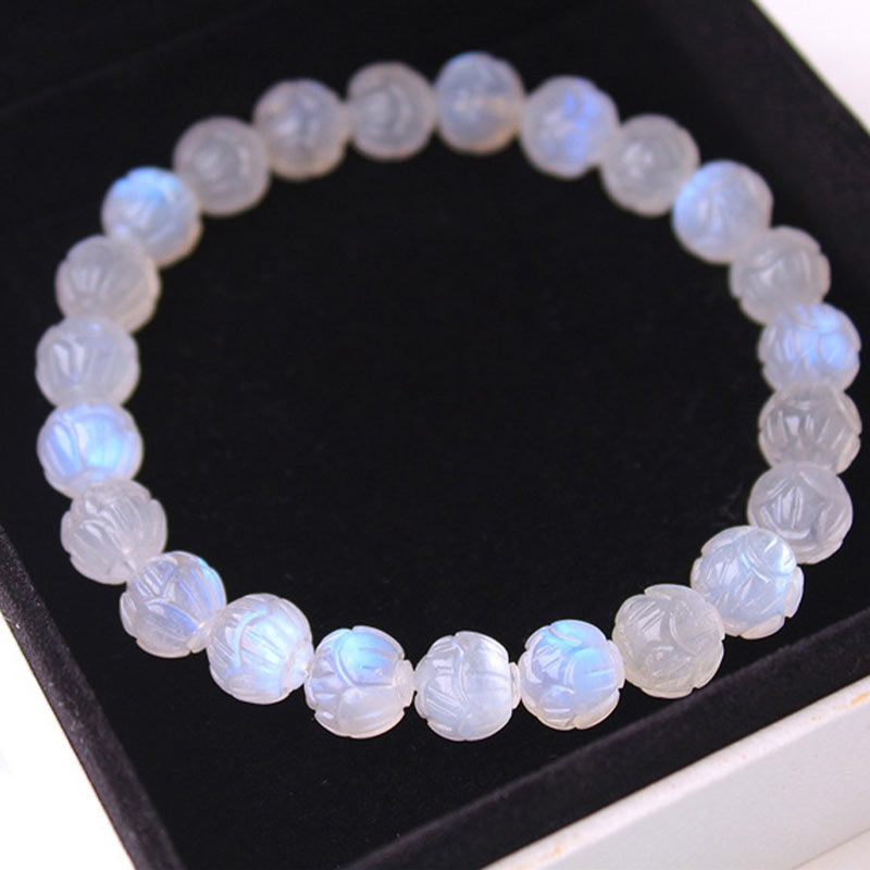 Nimara Ritual Natural Moonstone Lotus Love Bracelet
