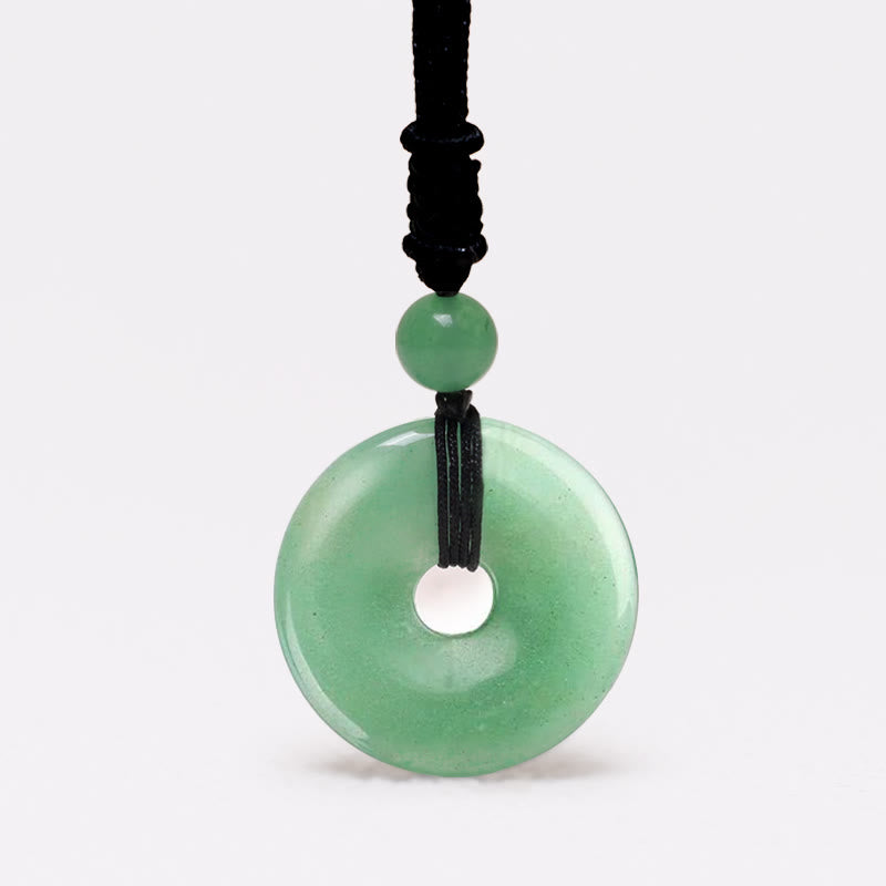 Nimara Ritual Lucky Coin Pendant Healing Crystal Gemstone Necklace