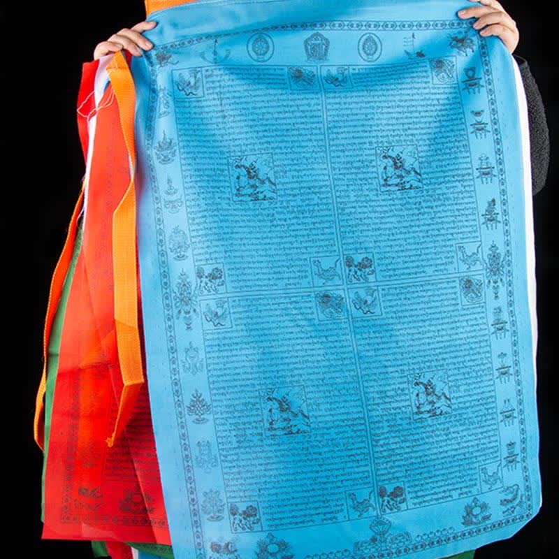 Nimara Ritual Tibetan 5 Colors Windhorse Happiness Auspicious Outdoor Prayer Flag