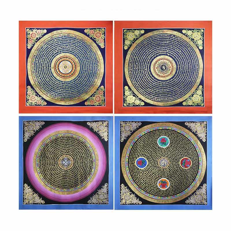 Nimara Ritual Tibetan Handmade Thangka Painting Spiritual Blessing Blind Box Random Color Pattern