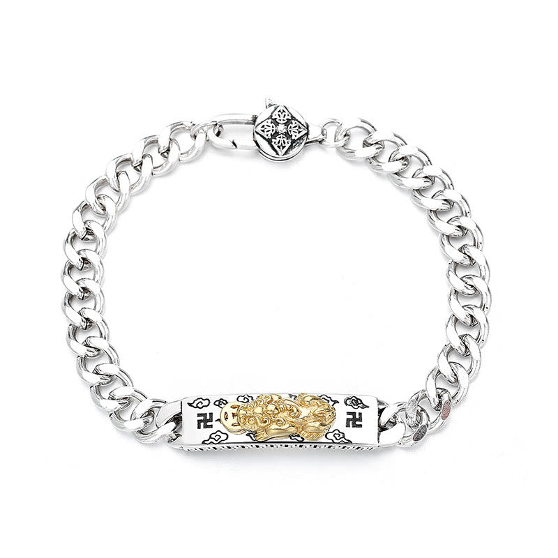 Nimara Ritual Om Mani Padme Hum Pixiu Swastika Spring Buckle Wisdom Bracelet