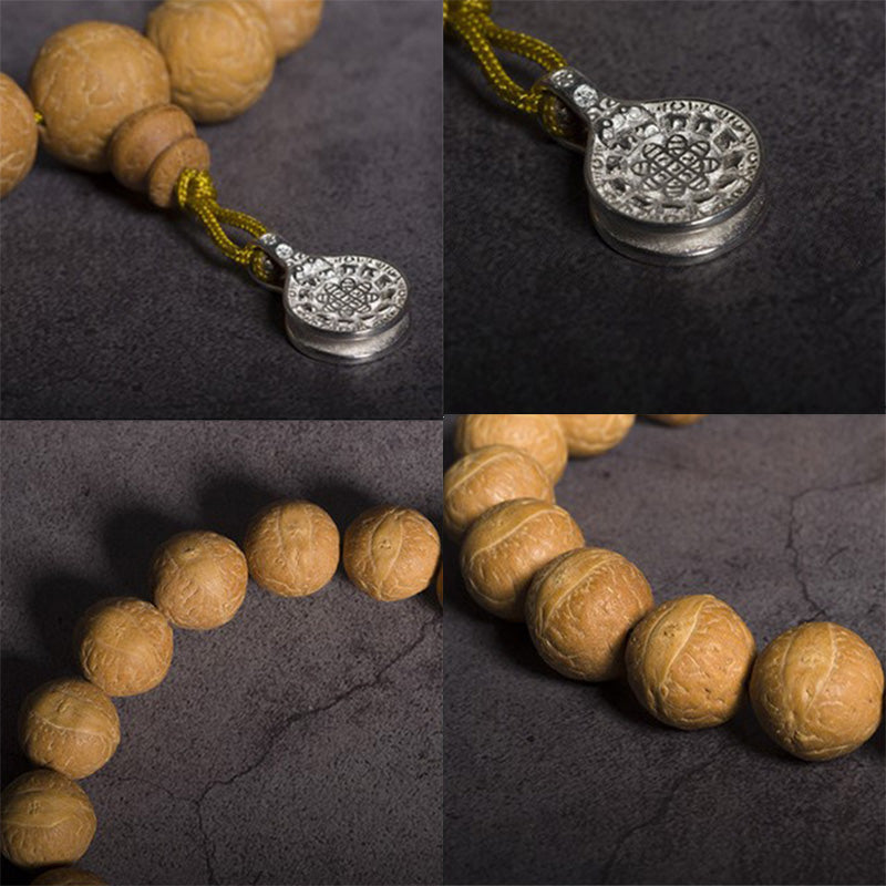 Nimara Ritual Bodhi Seed Luck Auspiciousness Wrist Mala Tassel Pocket Mala