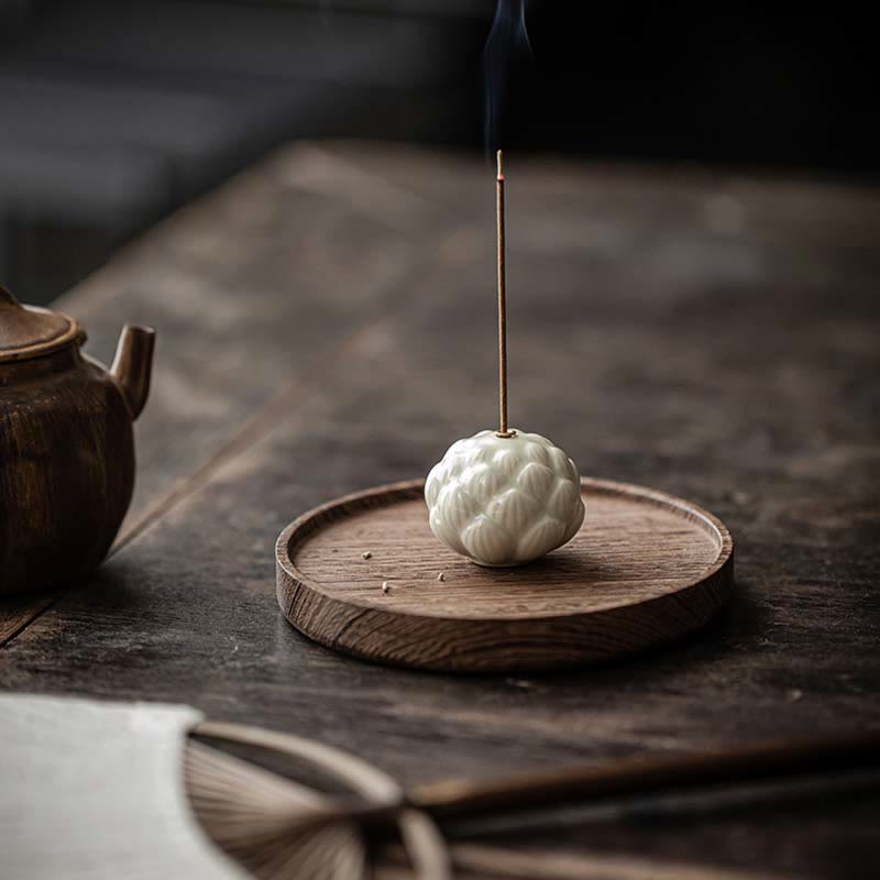 Nimara Ritual Mini Lotus Flower Meditation Ceramic Stick Small Incense Burner Decoration