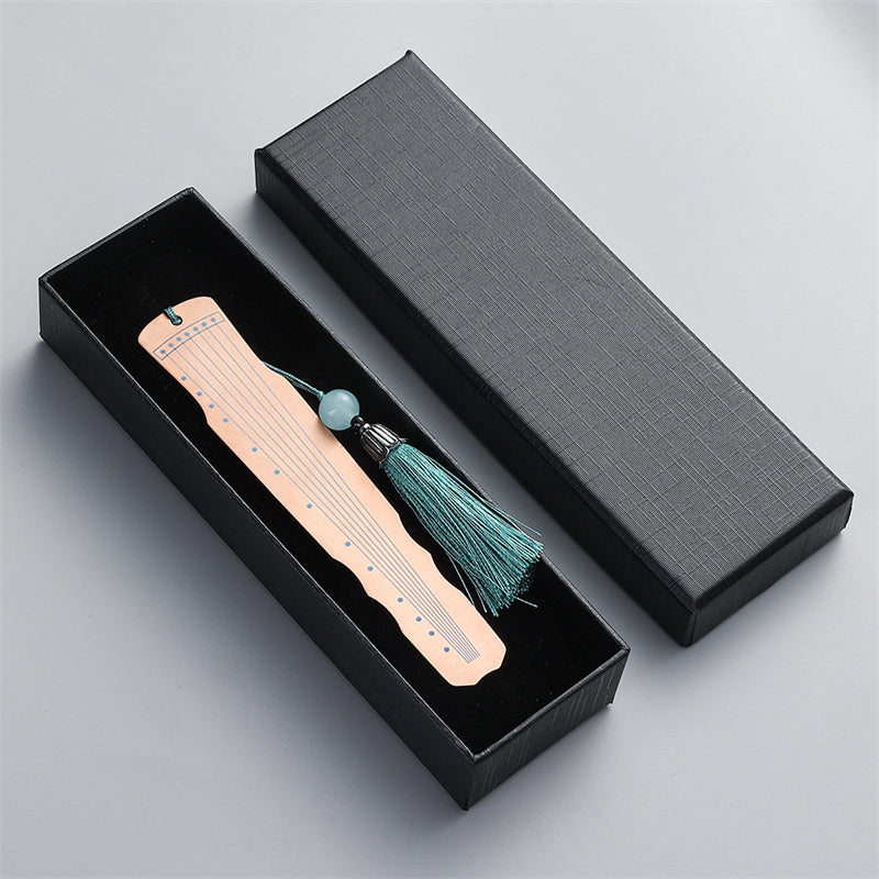 Nimara Ritual Classical Musical Instruments Pipa Guzheng Guqin Ruan Metal Bookmarks Tassel With Gift Box