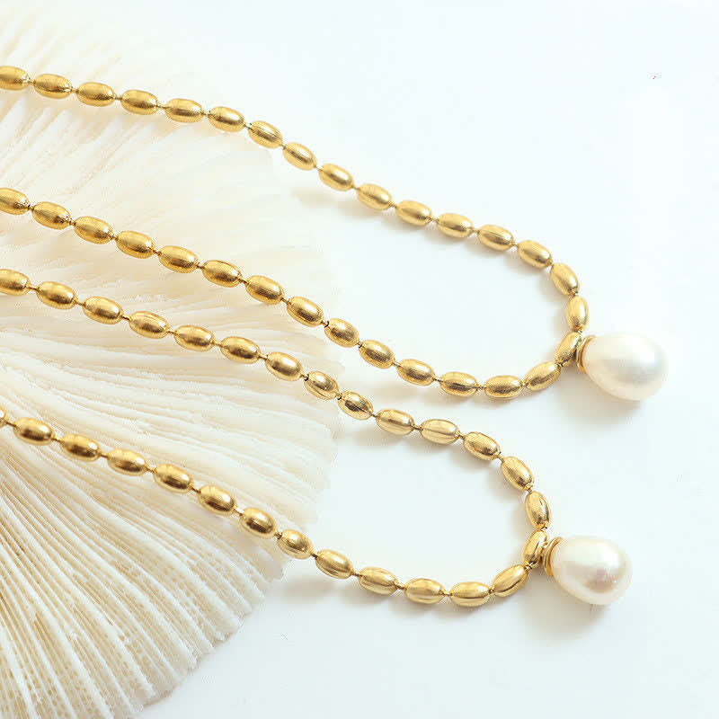 Nimara Ritual Pearl Bead Peace Necklace Pendant