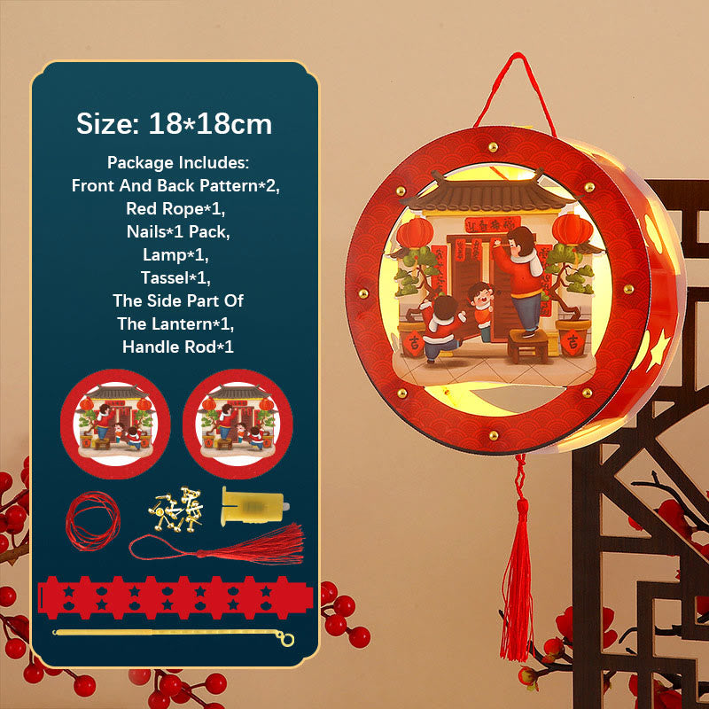 Nimara Ritual DIY Good Luck Cute Rabbit Paper Lantern Lamp Mid-Autumn Festival Lantern Decoration