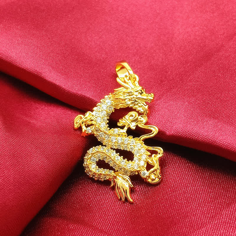 Nimara Ritual Gold Dragon Protection Necklace Pendant