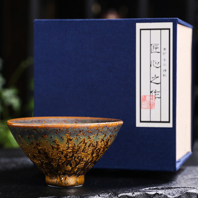 Nimara Ritual Colorful Brown Ceramic Teacup Kung Fu Tea Cup Bowl