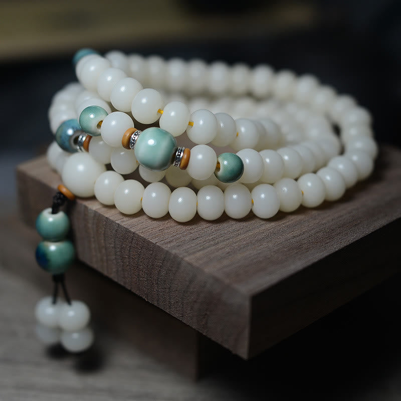 Nimara Ritual 108 Mala Beads Bodhi Seed Keep Away Evil Spirits Calm Bracelet
