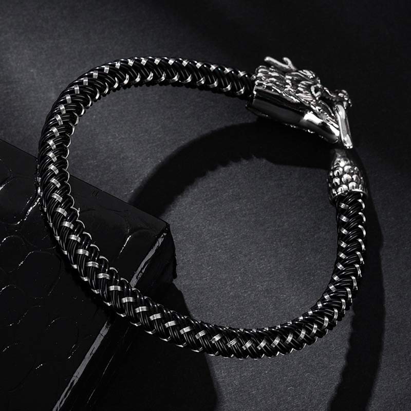 Nimara Ritual Dragon Titanium Steel Protection Luck Bracelet