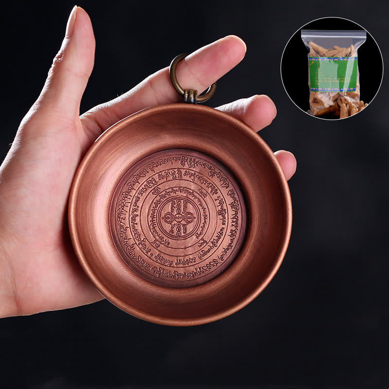 Nimara Ritual Small Copper Prayer Altar Portable Burning Holder Incense Sage Smudging Rituals Use Items