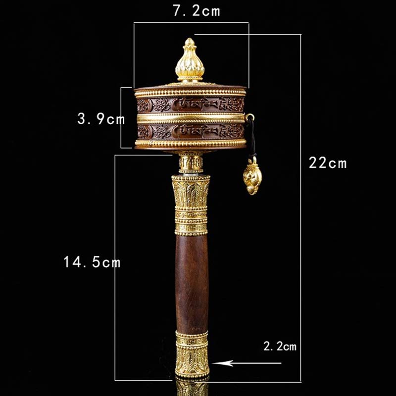 Nimara Ritual Tibetan Prayer Wheel Six True Words Copper Balance Decoration