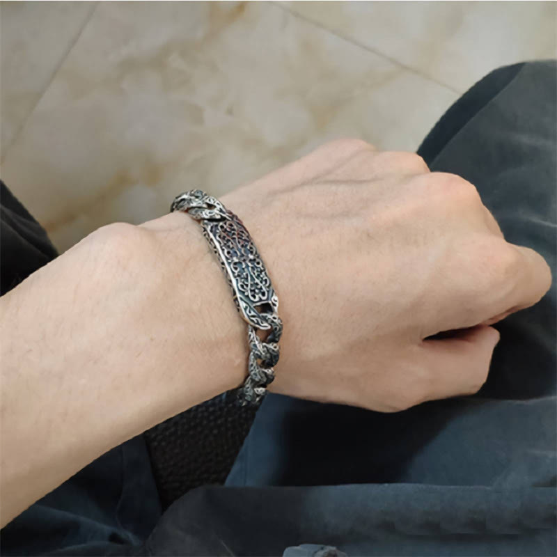 Nimara Ritual Vintage Patterns Engraved Healing Bracelet