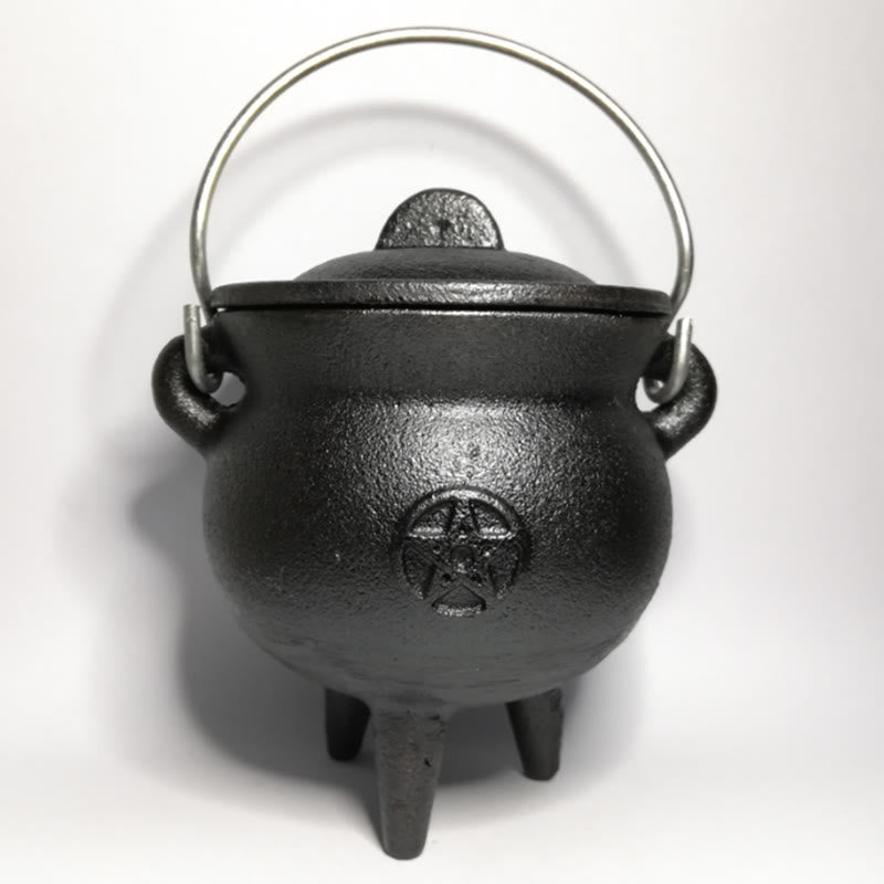 Nimara Ritual Cast Iron Cauldron Prayer Altar Burning Holder Incense Sage Smudging Rituals Use Items