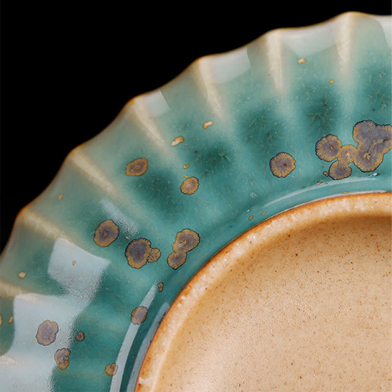 Nimara Ritual Retro Glaze Kiln Change Ceramic Gaiwan Sancai Teacup Kung Fu Tea Cup And Saucer With Lid