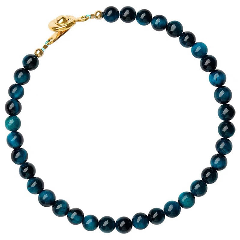 Nimara Ritual Natural Blue Tiger Eye Stone Protection Chain Bracelet