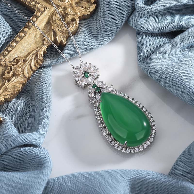 Nimara Ritual Cyan Jade Harmony Necklace